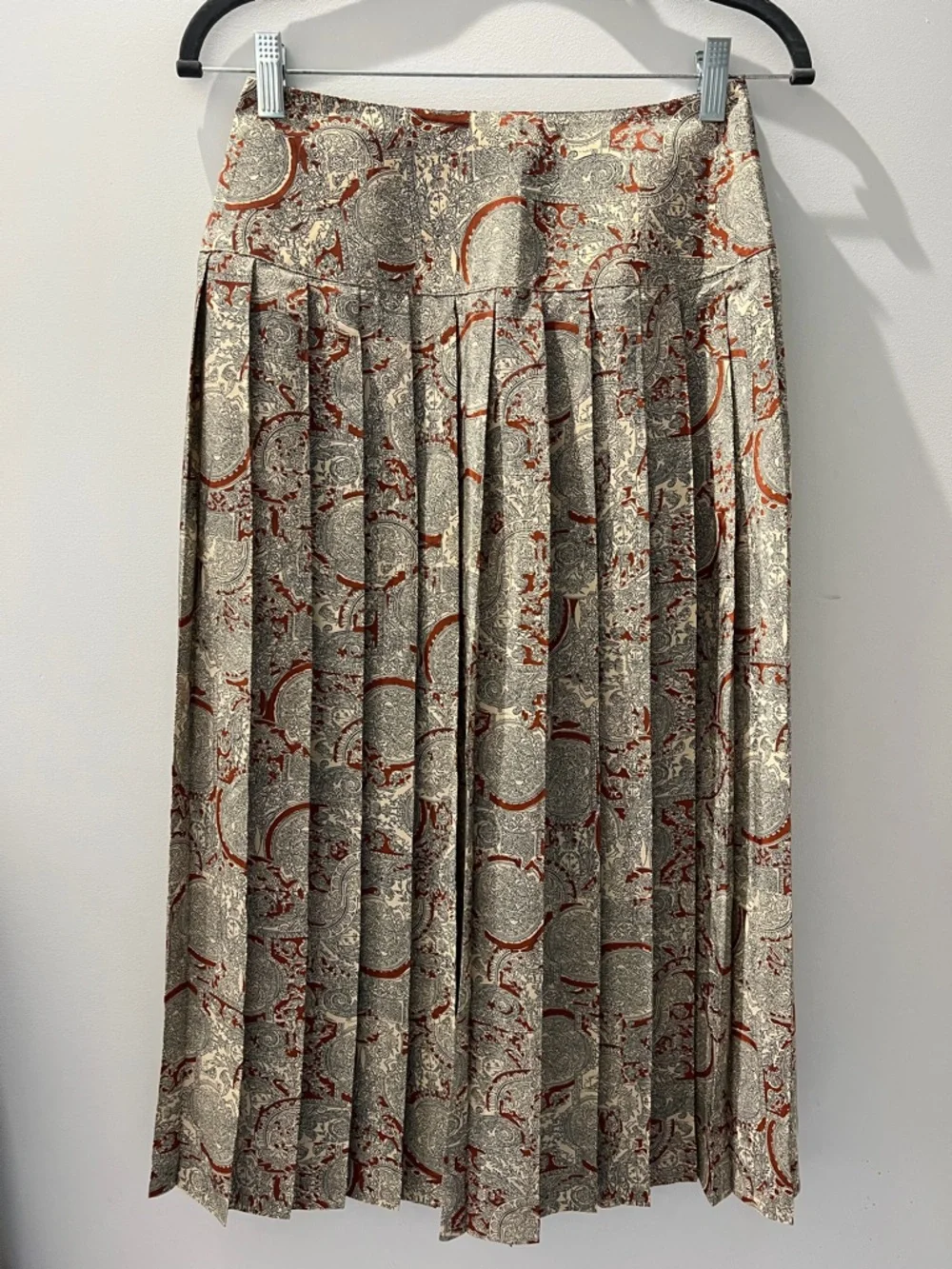 Vintage Jac Dale 2-Piece Skirt Set Size 38 | Paisley Blouse & Pleated Skirt Sz S - Picture 10 of 12